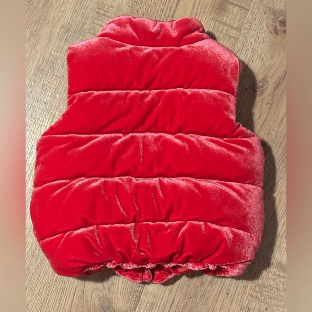 Gymboree Fuchsia Pink Velvet Puffer Vest 12–18 Months